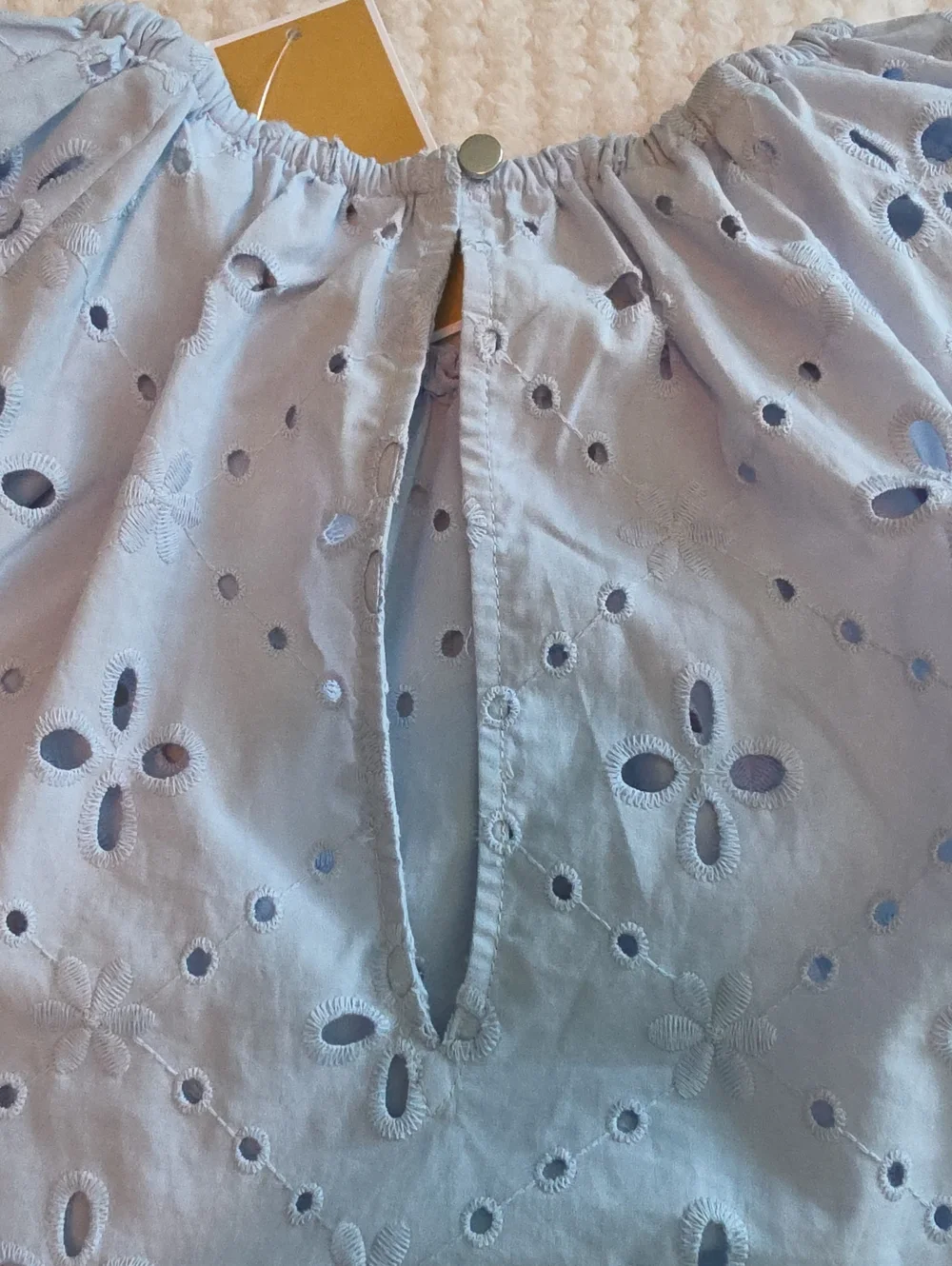 Michael Michael Kors Light Blue Lace Blouse